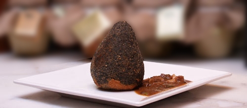 Arancina al nero di seppia 